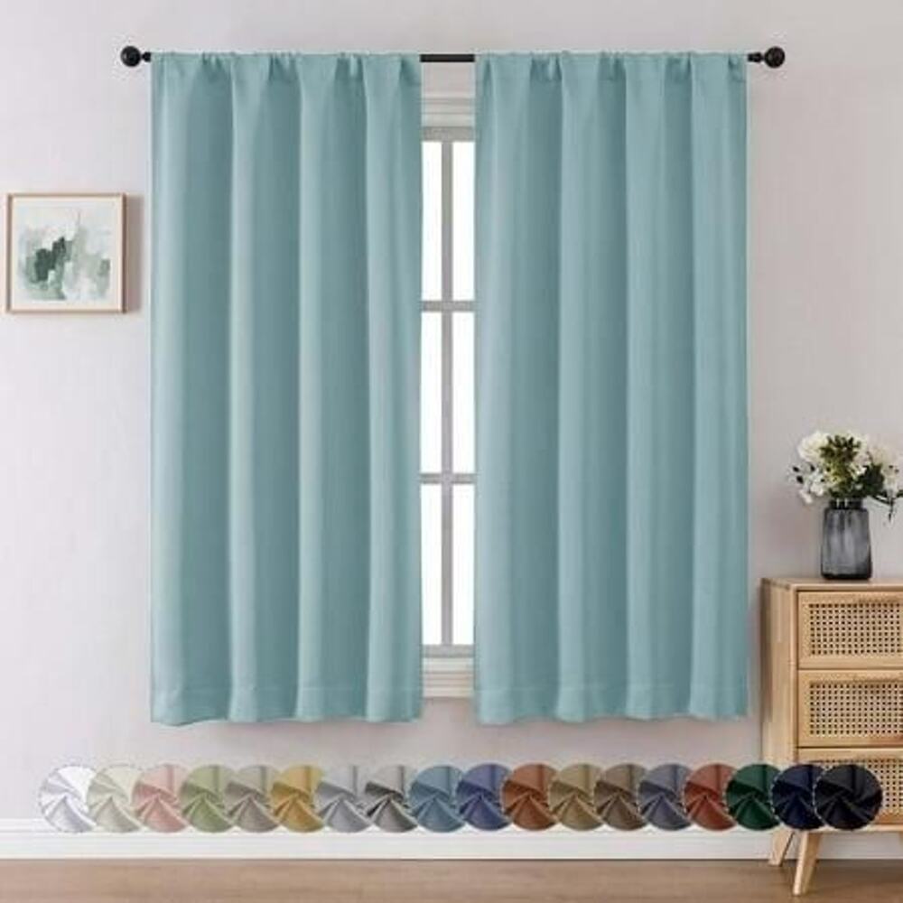 2 Panels, Light Filtering Rod Pocket Curtains